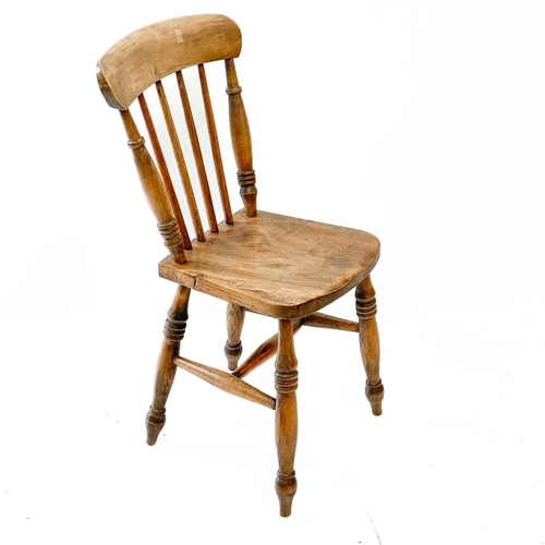 15 - A beech and elm Windsor chair by Samuel Snawdon, Yealmpton. With stick back, stamped mark, together ... 