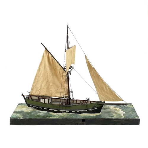 205 - A model 19th century copper ore ship The Jane Trevithick, Hayle by Clive Carter. Rigged and modelled... 