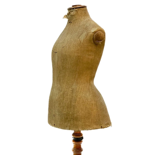 56 - A mannequin or Taylor's dummy. Early 20th century, labelled for Wixley, Jones & Co Ltd, London, rais... 