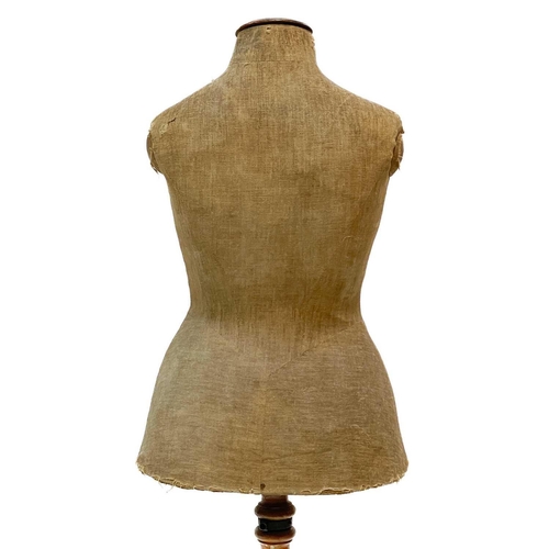 56 - A mannequin or Taylor's dummy. Early 20th century, labelled for Wixley, Jones & Co Ltd, London, rais... 