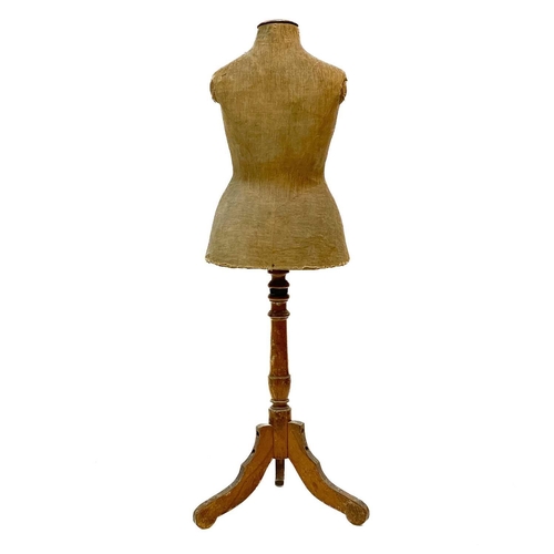 56 - A mannequin or Taylor's dummy. Early 20th century, labelled for Wixley, Jones & Co Ltd, London, rais... 