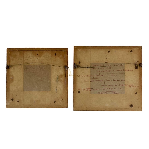 61 - Two small early 19th century samplers by the Sankey siblings. Susan and Mary C Sankey one with famil... 