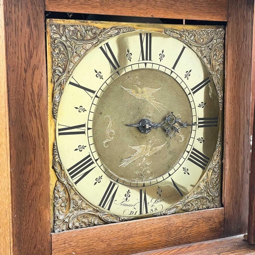 62 - A George III oak thirty-hour longcase clock, by Samuel Buxton Diss. The 10