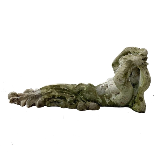 82 - A reconstituted term figure garden bracket. Height 90cm, width 48cm, depth 36cm.