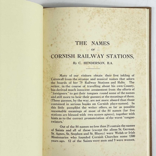 114 - Two works by Charles Henderson 'Records of the Church and Priory of St Germans in Cornwall,' first e... 