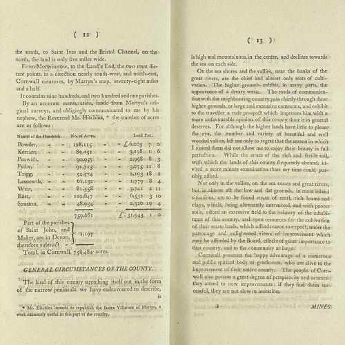 115 - Robert Fraser. 'General View of the County of Cornwall'. 1794 'With Observations on the Means of its... 