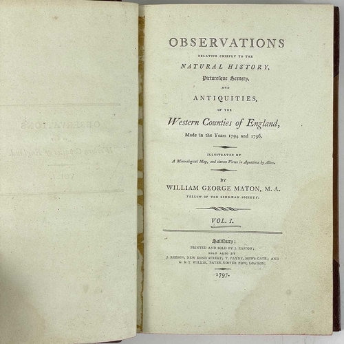 118 - William George Maton. 'Observations Relative Chiefly to the Natural History, Picturesque Scenery, An... 