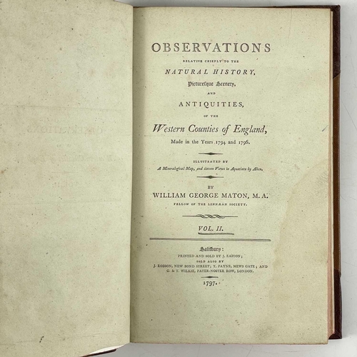 118 - William George Maton. 'Observations Relative Chiefly to the Natural History, Picturesque Scenery, An... 