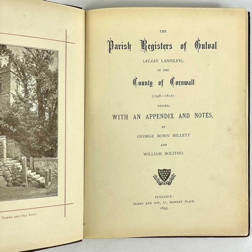 122 - George Bown Millett and William Bolitho. 'The Parish Registers of Gulval (Alias Lanisley) in the Cou... 