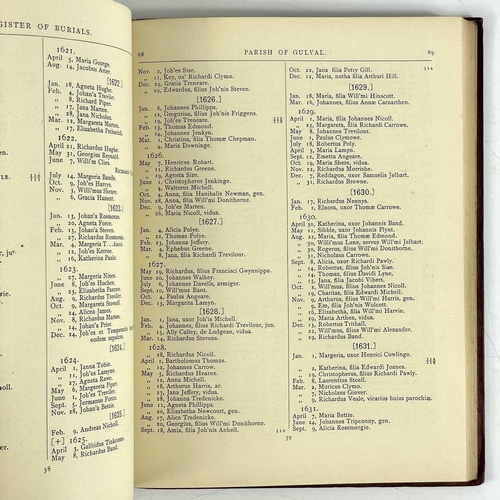 122 - George Bown Millett and William Bolitho. 'The Parish Registers of Gulval (Alias Lanisley) in the Cou... 