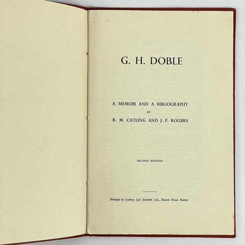 123 - Rev. Gilbert Hunter Doble. Two works. R. M. Catling and J. .P. Rogers. 'G.H. Doble', second edition,... 