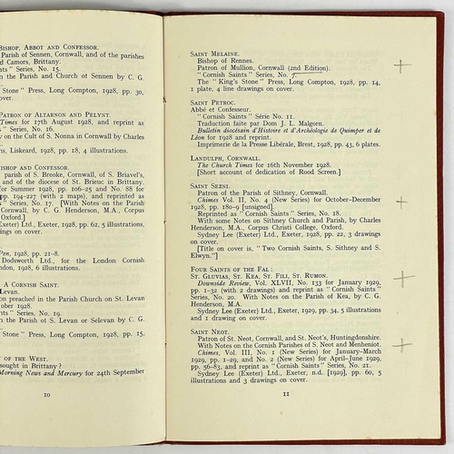 123 - Rev. Gilbert Hunter Doble. Two works. R. M. Catling and J. .P. Rogers. 'G.H. Doble', second edition,... 