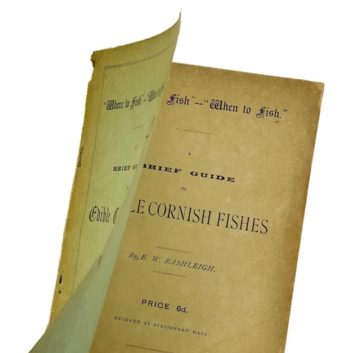 136 - E. W. Rashleigh. 'Where to Fish, When to Fish', A brief guide to edible Cornish fishes'. First editi... 