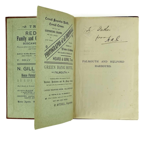 138 - F. Cecil Lane. 'Guide to Falmouth & Helford Harbours'. First edition, bound in at the front a map of... 