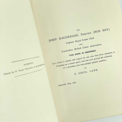 138 - F. Cecil Lane. 'Guide to Falmouth & Helford Harbours'. First edition, bound in at the front a map of... 