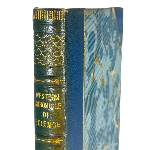 144 - J. H. Collins F.G.S. 'The Western Chronicle of Science'. First edition, 208 pages, bound in blue hal... 