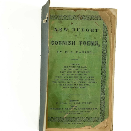 147 - Cornish Ephemera. H. J. Daniel. 'A New Budget of Cornish Poems. Being 9 poems including ‘’An Ode to ... 