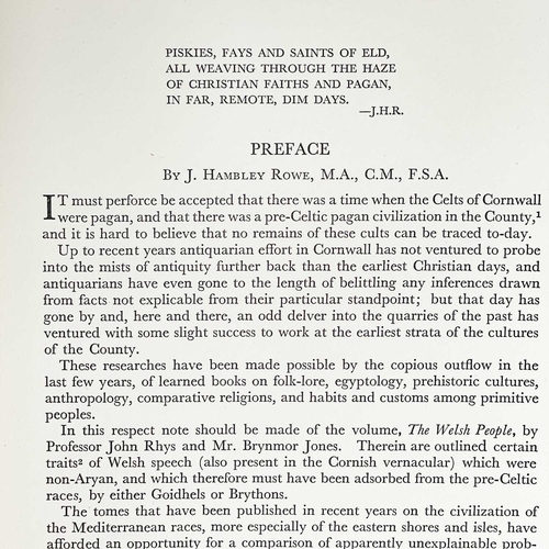 148 - T.G.F. Dexter and Henry Dexter. 'Cornish Crosses, Christian and Pagan' Original cloth, 301 pages, in... 