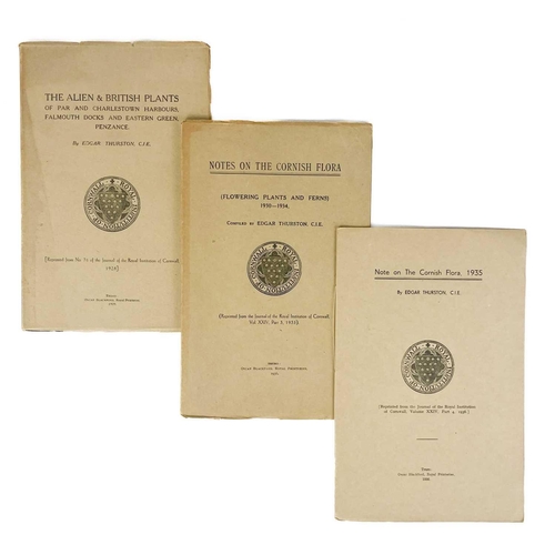 157 - The flora of Cornwall. Six works. Edgar Thurston. 'British and Foreign Trees and Shrubs in Cornwall'... 