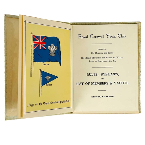 165 - Two works with Royal Yacht Club interest. C. J. H. Mead. 'The History of the Royal Cornwall Yacht Cl... 