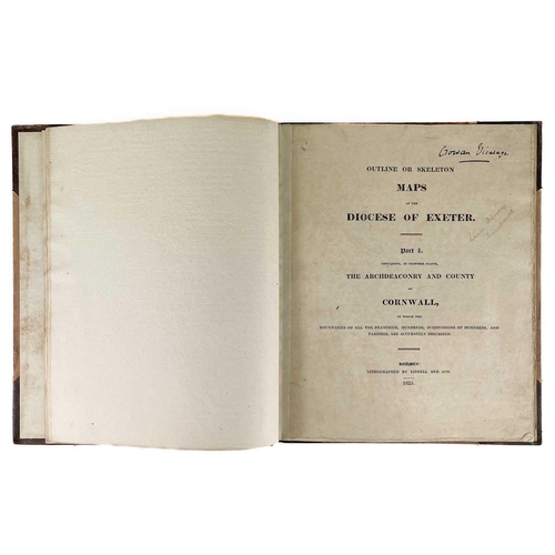 169 - Liddell and Son (Lithographers), Bodmin. 'Outline or Skeleton Maps of the Diocese of Exeter. Part I.... 