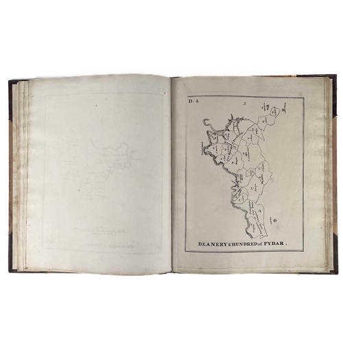 169 - Liddell and Son (Lithographers), Bodmin. 'Outline or Skeleton Maps of the Diocese of Exeter. Part I.... 