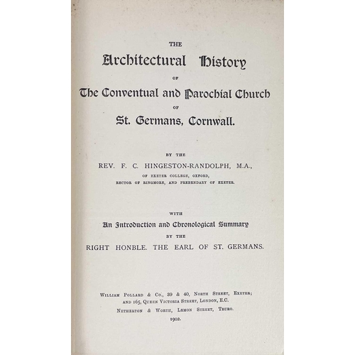 172 - Two works Rev. F. C. Hingston-Randolph, The Architectural History of the conventual and parochial ch... 