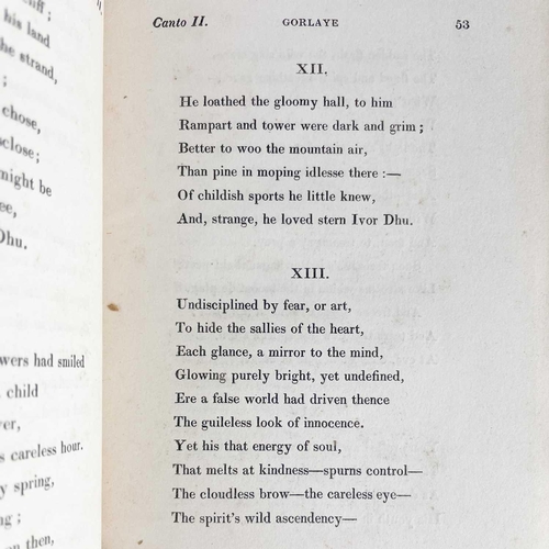 180 - John Magor Boyle. 'Cithara Danmonii: Gorlaye,' 'Or a Tale of the Olden Tyme, in Four Cantos,' first ... 