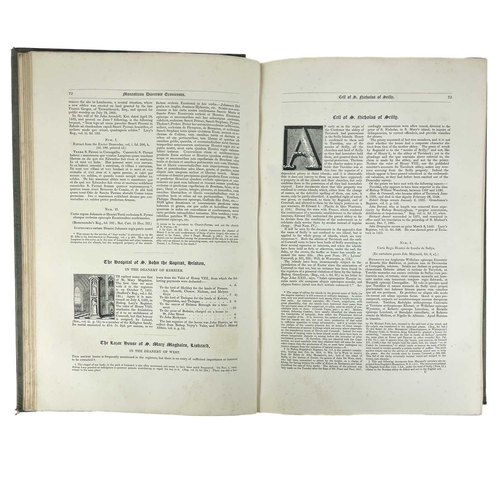 199 - George Oliver D.D. 'Monasticon Dioeceis Exoniensis,' 1846. 'Being a Collection of Records and Instru... 