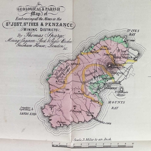 20 - Thomas Spargo. 'Statistics and Observations on the Mines of Cornwall and Devon,' 'Illustrated by Map... 