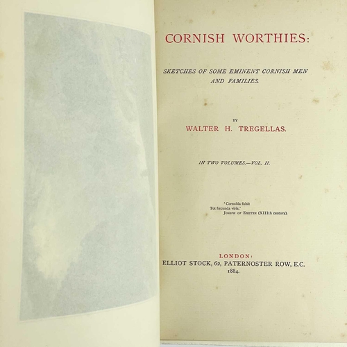 200 - Walter H. Tregellas. 'Cornish Worthies,' 1884, extra illustrated, grangerised copy. 'Sketches of Som... 