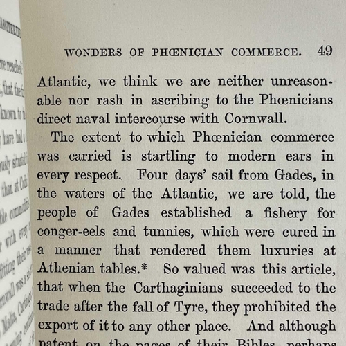 201 - George Smith. 'The Cassiterides,' 1863. 'An Inquiry Into the Commercial Operations of the Phoenician... 