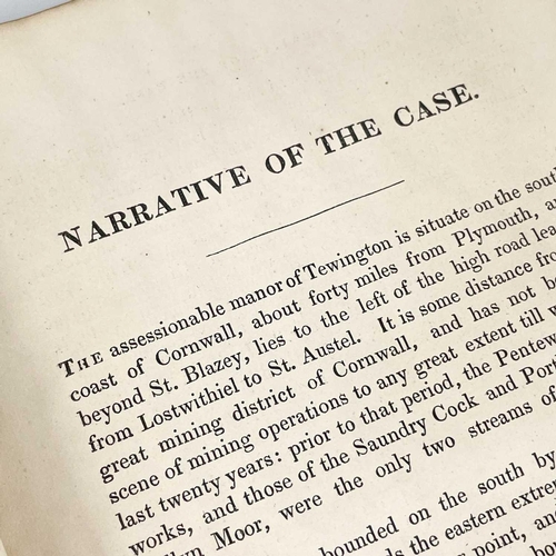 205 - Copper mining interest. Rowe v Brenton trial, 1830. George Concanen. 'A Report of the Trial at bar, ... 