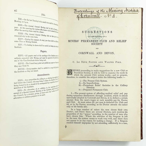 206 - 'Proceedings of the Mining Institute of Cornwall, volume 1. December, 1876 to December 1883,' All pl... 