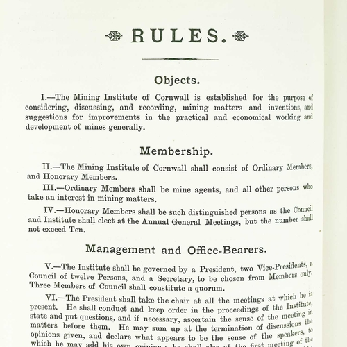 206 - 'Proceedings of the Mining Institute of Cornwall, volume 1. December, 1876 to December 1883,' All pl... 