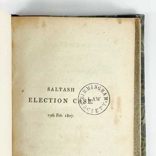 213 - The Controverted Election for Saltash, 1808. Samuel Carpenter. 'A Statement of the Evidence and Argu... 