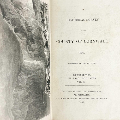 214 - William Penaluna (Printer and Publisher). 'An Historical Survey of the County of Cornwall, etc,' sec... 