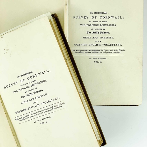 214 - William Penaluna (Printer and Publisher). 'An Historical Survey of the County of Cornwall, etc,' sec... 