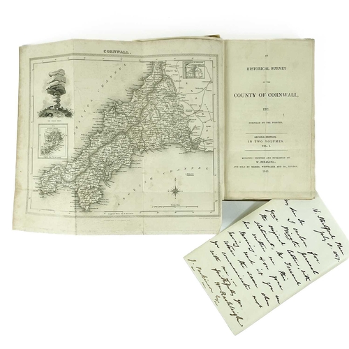 214 - William Penaluna (Printer and Publisher). 'An Historical Survey of the County of Cornwall, etc,' sec... 