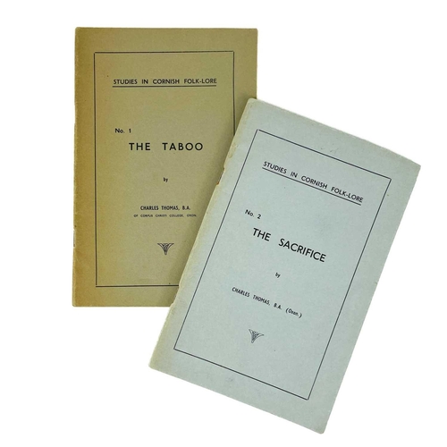 220 - Three works on Pre-Christianity in Cornwall. Charles Thomas. 'Studies in Cornish Folk-Lore no.1 ‘’th... 