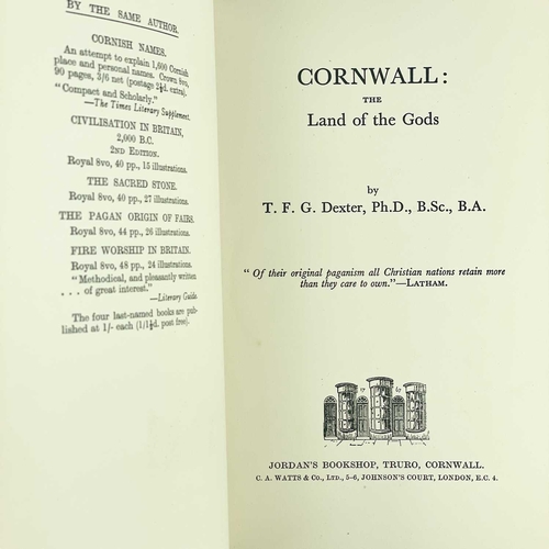 220 - Three works on Pre-Christianity in Cornwall. Charles Thomas. 'Studies in Cornish Folk-Lore no.1 ‘’th... 