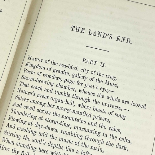 225 - Two works of prose. John Harris. 'The Land’s End, Kynance Cove, and Other Poems,' first edition, wit... 