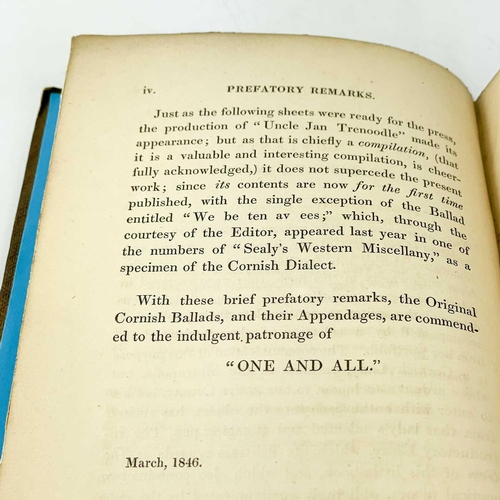 226 - Four works. Mrs Miles (formerly Miss S. E. Hatfield of Cornwall). 'Original Cornish Ballads Chiefly ... 