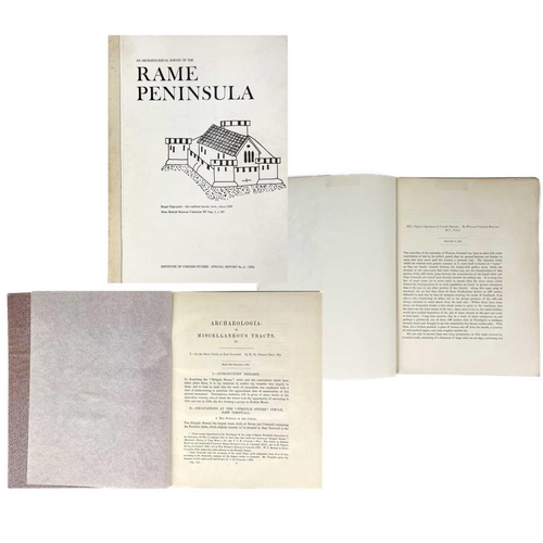 237 - Three works on archaeology. William Copeland Borlase. Typical Specimens of Cornish Barrows, Red Feb ... 