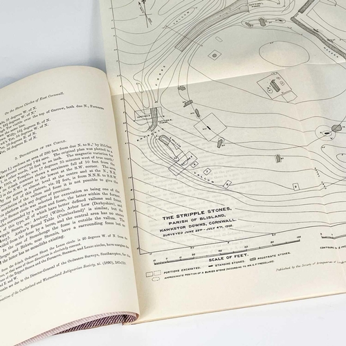 237 - Three works on archaeology. William Copeland Borlase. Typical Specimens of Cornish Barrows, Red Feb ... 