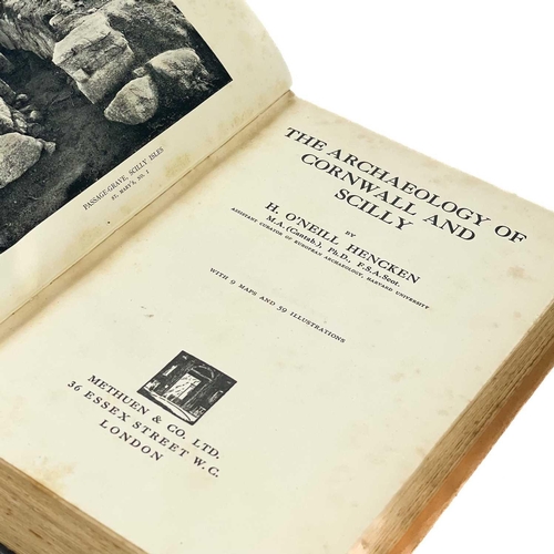 255 - Two works with an archaeology interest. H. O’Neill Hencken. 'The Archaeology of Cornwall and Scilly'... 