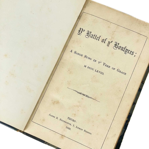 265 - Rare original comic poems, illustrative of the Cornish dialect. A bound volume containing a total of... 