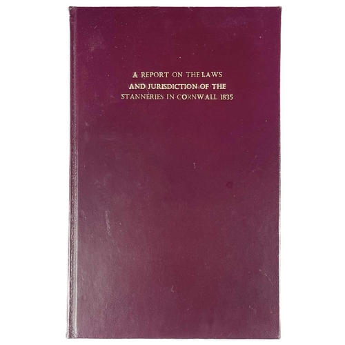 268 - Sir George Harrison. 'Substance of a Report on the Laws and Jurisdiction of the Stanneries of Cornwa... 