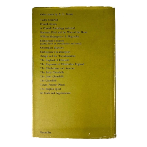 276 - Three first editions on Mining in Cornwall. A. L. Rowse. 'The Cornish in America,' first edition, ti... 