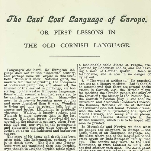 290 - Rev. W. Somerville Lach-Szyrma. 1: '‘’Old Cornwall’’ A tale of the Men of Scryfa and Essays on Corni... 